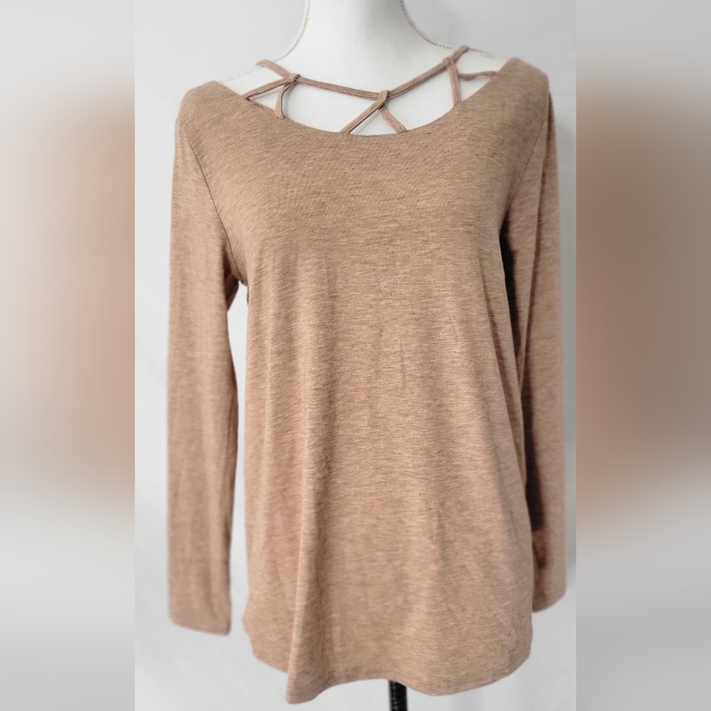 Long sleeve Taupe top